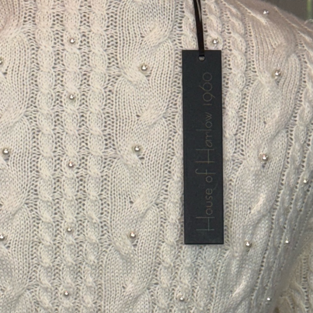 House of Harlow Cream Cable Knit Dress - Picture 4 of 5